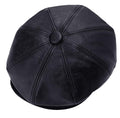 MAYAR STYLES® Men’s PU Leather Flat Cap 8 Panel Newsboy Baker Boy Hat | Classic Gatsby Peaked Cap | Winter Flatcap for Men Youth Boys | Black & Brown | Small–2XL
