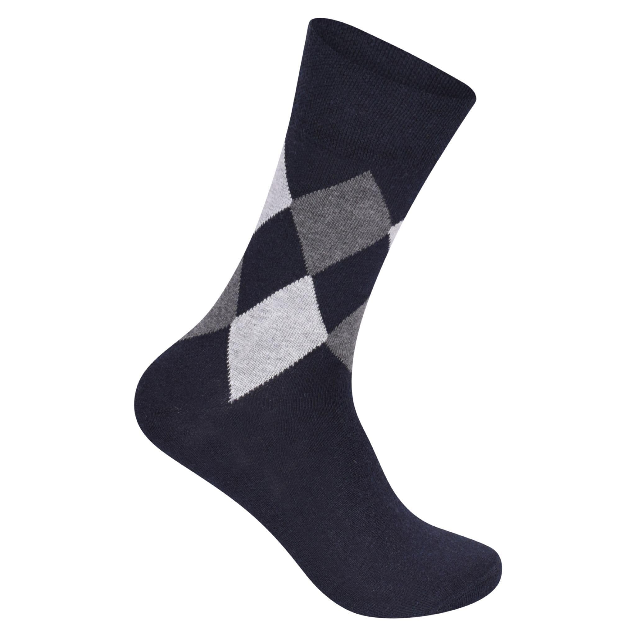 MAYAR STYLES Mens Diabetic Stripy Suit Socks, Non-Elastic Cotton Rich, UK 7-11, Stretchy Circulatory Socks
