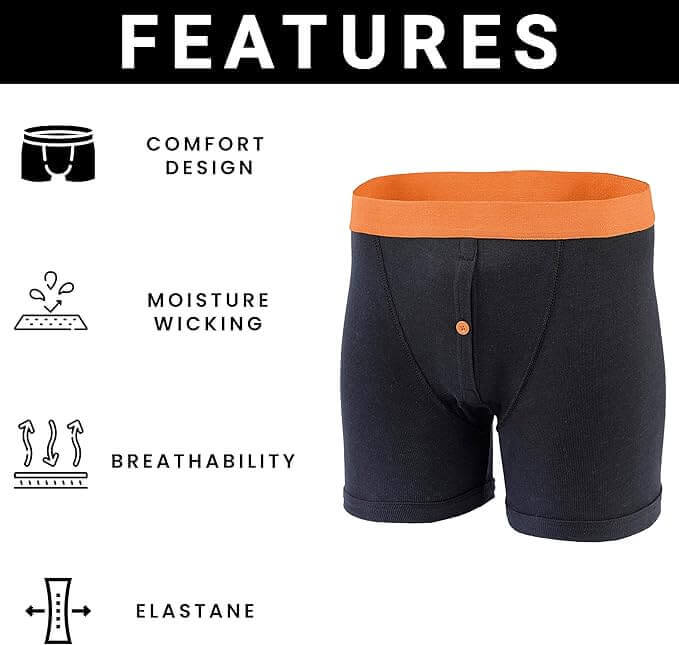 Sock Stack Boxer Shorts 12 Pack Black Cotton Blend Breathable Comfortable Stretch Button Fly MB08 Durable Lightweight Activewear Underwear