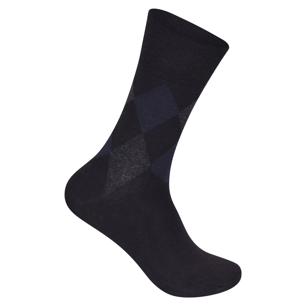MAYAR STYLES Mens Diabetic Stripy Suit Socks, Non-Elastic Cotton Rich, UK 7-11, Stretchy Circulatory Socks