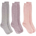 Sock Stack 3 Pairs Womens Wellington Boot Socks Thermal Wool Blend Knee High UK 4-8 EU 37-40 Moisture Wicking Assorted Colors