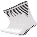 Sock Stack White Anti Slip Football Grip Socks For Men 3 Pairs Ideal For Gym Running Yoga Trekking Hiking Non Slip Cushion For Stability