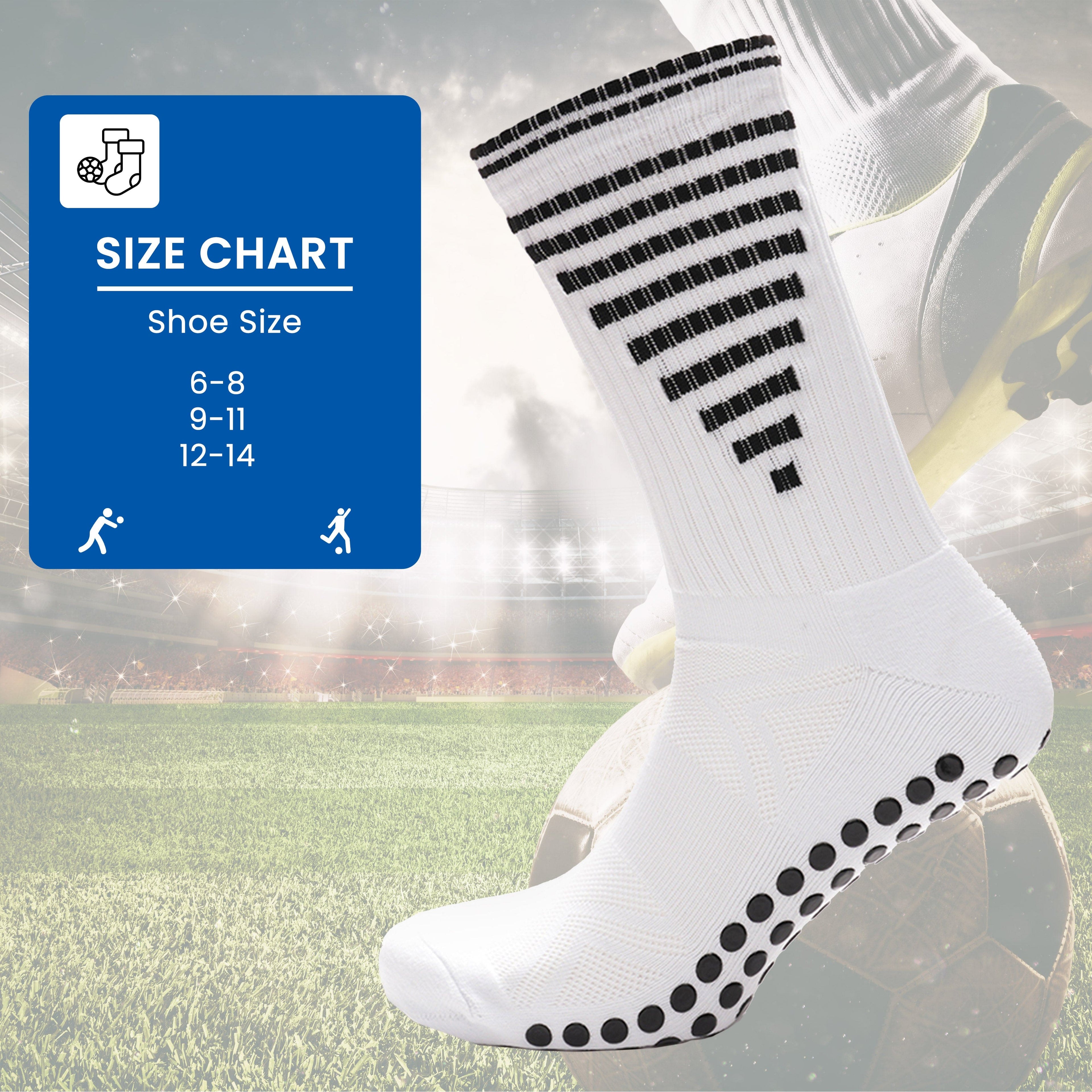 Sock Stack White Anti Slip Football Grip Socks For Men 3 Pairs Ideal For Gym Running Yoga Trekking Hiking Non Slip Cushion For Stability