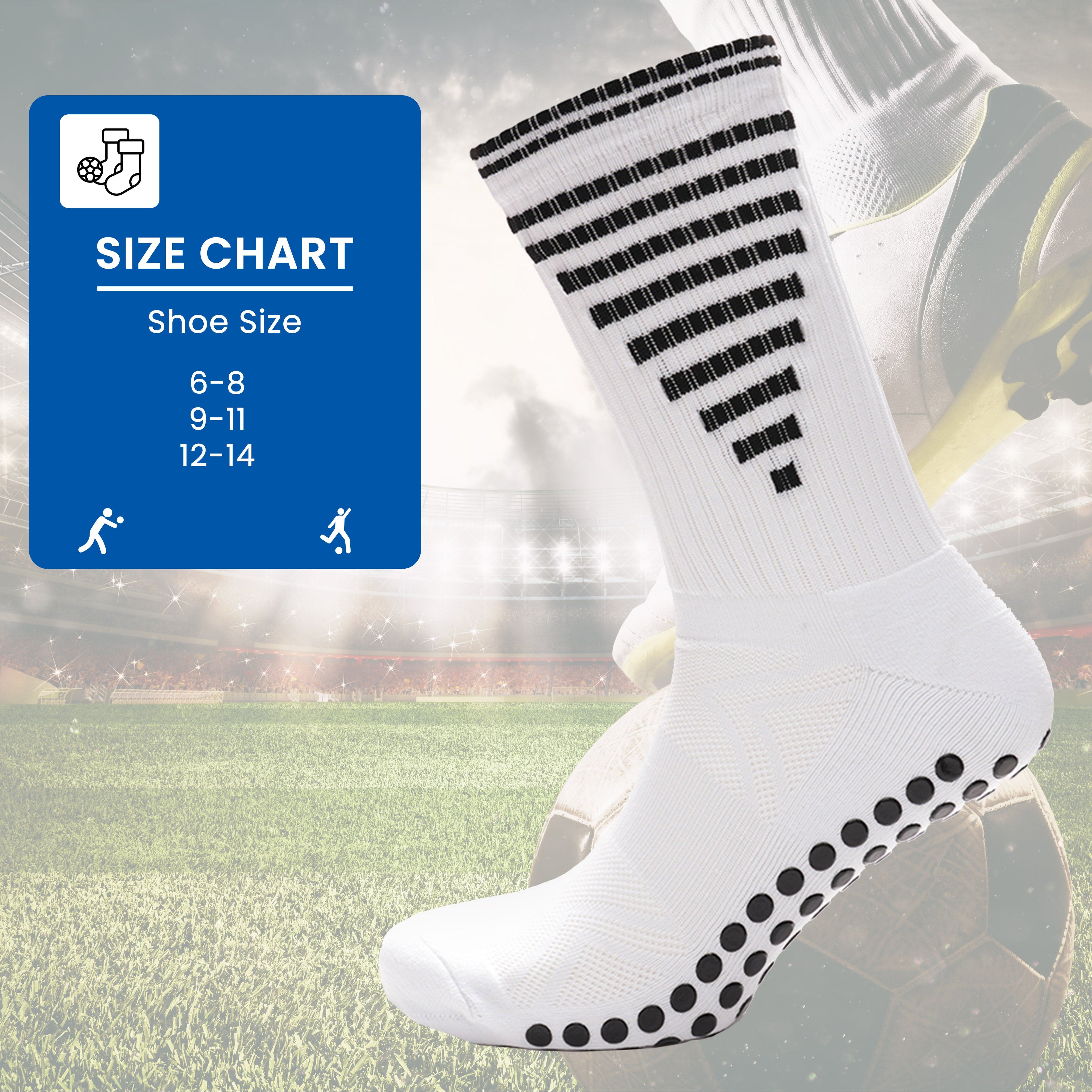 Sock Stack White Anti Slip Football Grip Socks For Men 3 Pairs Ideal For Gym Running Yoga Trekking Hiking Non Slip Cushion For Stability