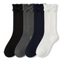 MAYAR STYLES® Girls School Ankle Socks with Bow – Pack of 3/6 – Navy Black Charcoal – Cotton Rich Children Uniform Short Socks UK Sizes 6-3