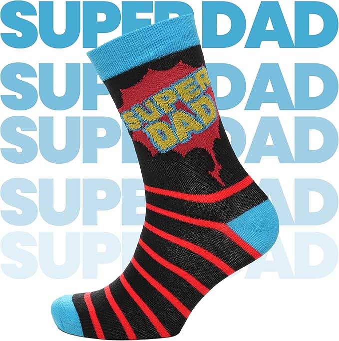 Sock Stack Mens Cotton Rich Novelty Dad Socks 5 Pack Colorful Breathable Crew Length Gift For Fathers Day Birthdays Ideal Gift For Dad