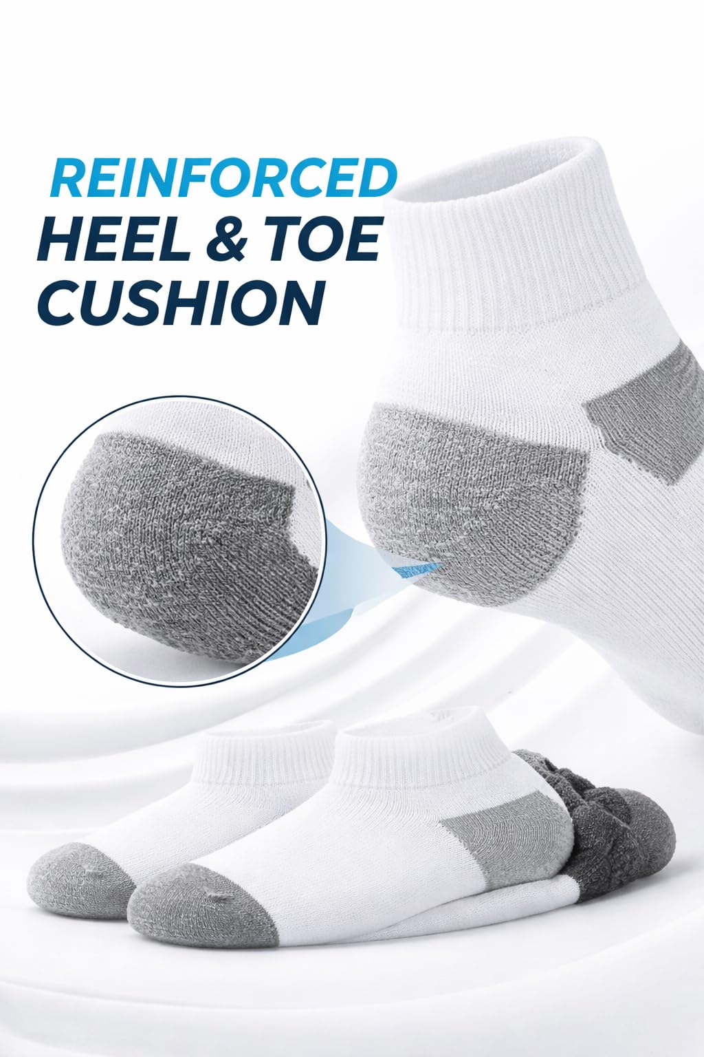 MAYAR STYLES Men’s Ankle Sports Socks – Cushioned Trainer Gym Socks, Breathable Cotton-Rich Low Cut Athletic Socks for Running & Everyday Wear (Multipack)
