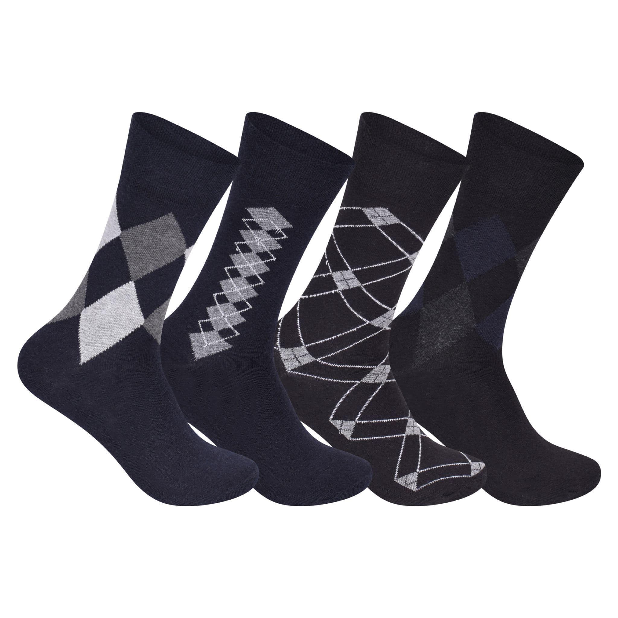 MAYAR STYLES Mens Diabetic Stripy Suit Socks, Non-Elastic Cotton Rich, UK 7-11, Stretchy Circulatory Socks