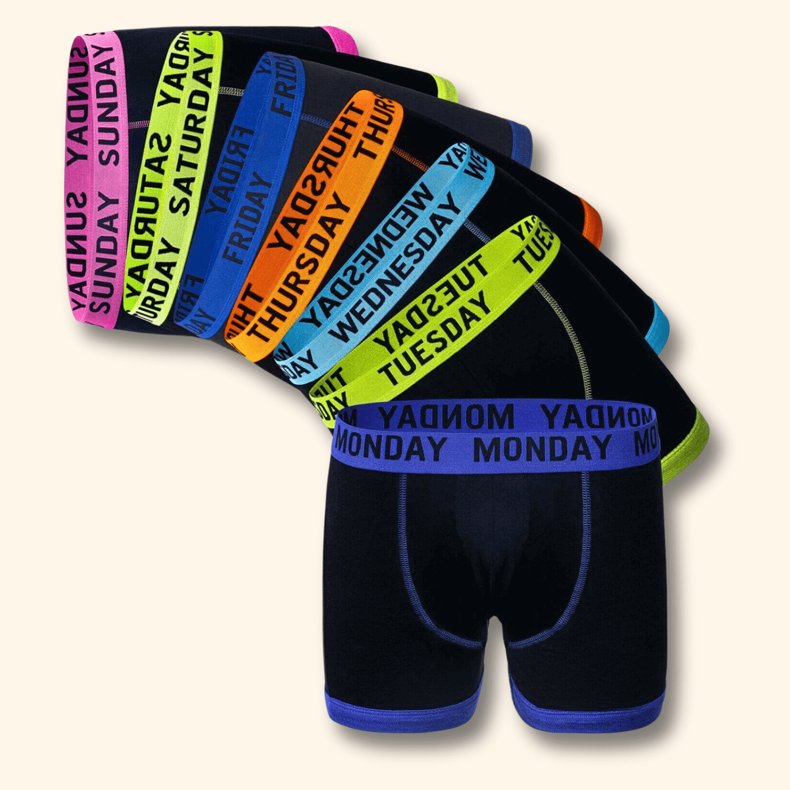 Sock Stack 7 Pack Boys Cotton Rich Boxer Shorts Trunks Ages 5-13 Assorted Colours Soft Stretch Waistband Breathable For Active Kids