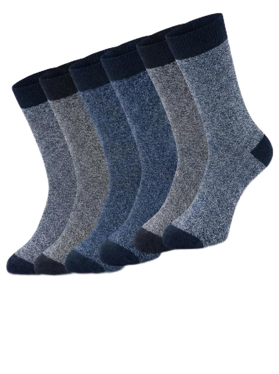 MAYAR STYLES® Men’s Thick Terry Cushioned Sports, Work & Sneaker Socks Reinforced Heel & Toe Crew Socks for Gym, Warehouse, Running & Comfort Breathable Cotton Blend
