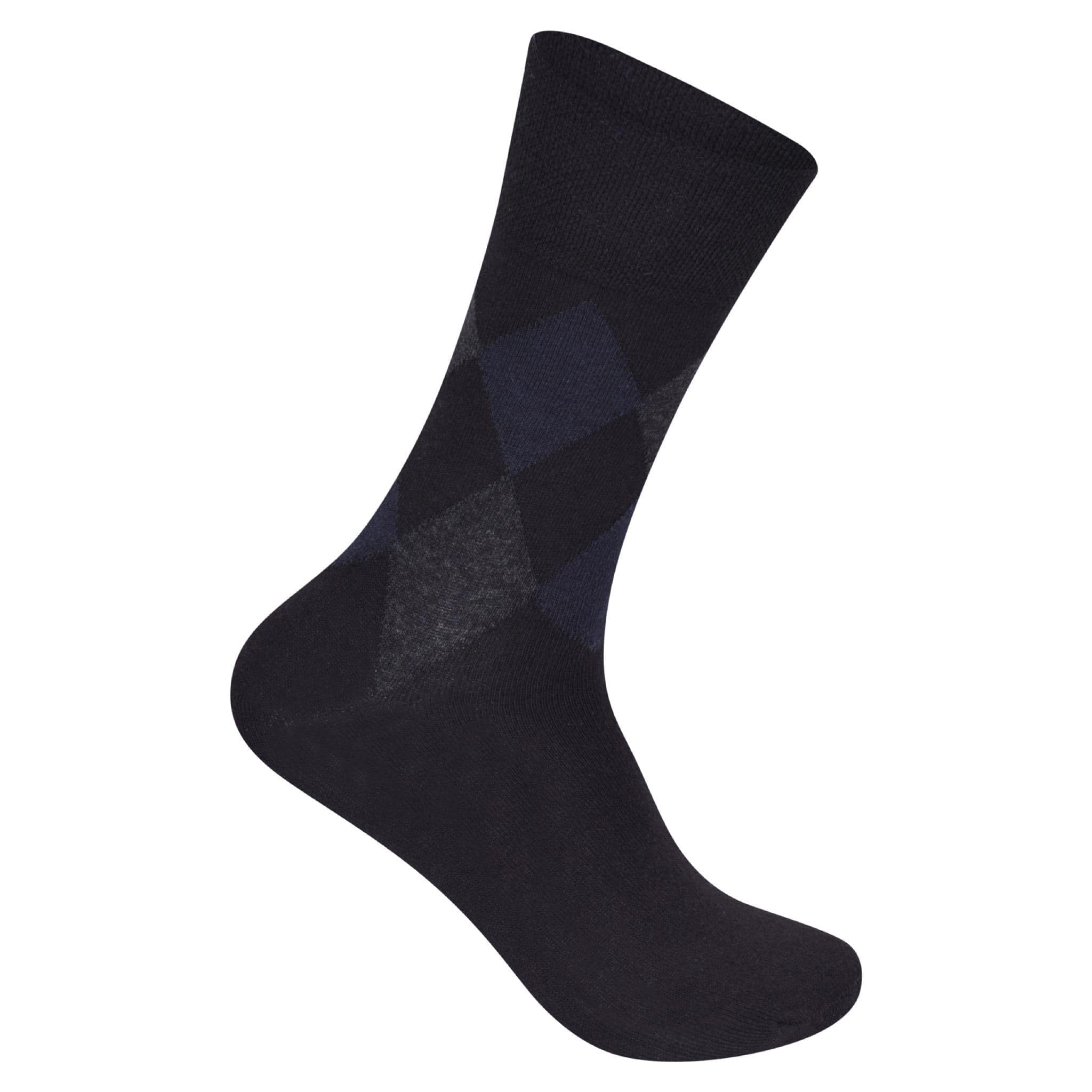 MAYAR STYLES Mens Diabetic Stripy Suit Socks, Non-Elastic Cotton Rich, UK 7-11, Stretchy Circulatory Socks