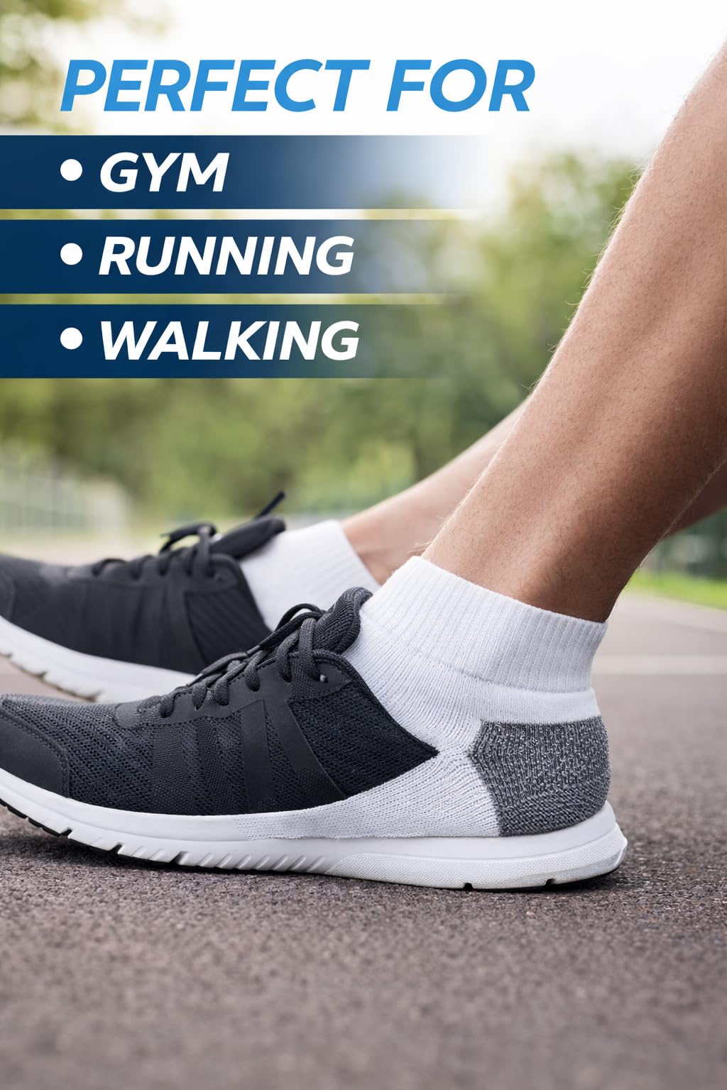 MAYAR STYLES Men’s Ankle Sports Socks – Cushioned Trainer Gym Socks, Breathable Cotton-Rich Low Cut Athletic Socks for Running & Everyday Wear (Multipack)