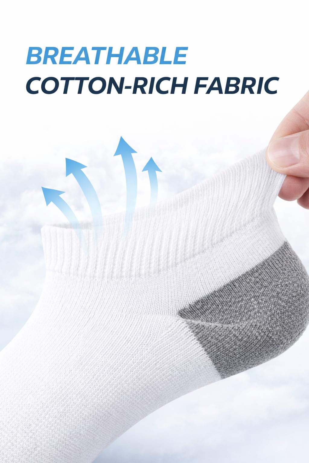 MAYAR STYLES Men’s Ankle Sports Socks – Cushioned Trainer Gym Socks, Breathable Cotton-Rich Low Cut Athletic Socks for Running & Everyday Wear (Multipack)