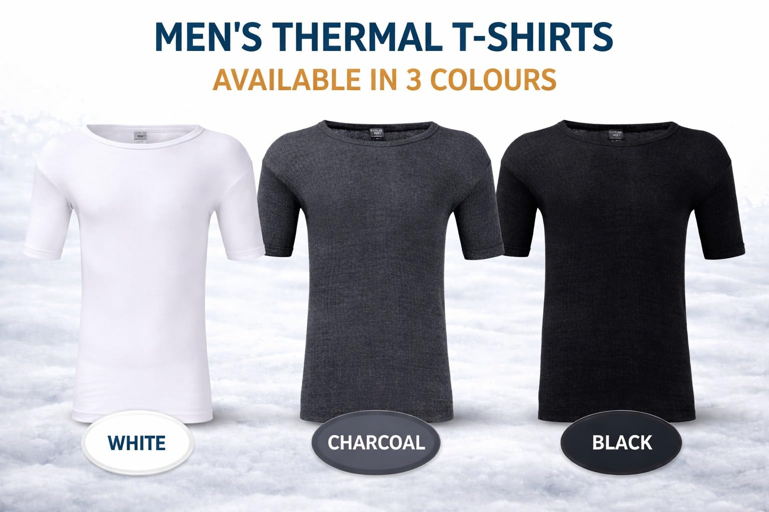 MAYAR STYLES® Men’s Thermal Short Sleeve Underwear Top – Warm Breathable Base Layer – Soft Cotton Blend Winter Thermal T-Shirt – Heat Retaining – S to XXL
