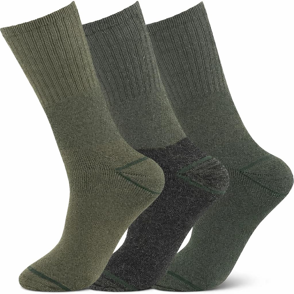 MAYAR STYLES® Men’s Military Boot Socks 6 Pairs | Army Combat Hiking Thermal Socks | Thick Cotton Rich Padded Warm Socks for Work & Outdoor | Size UK 6–11