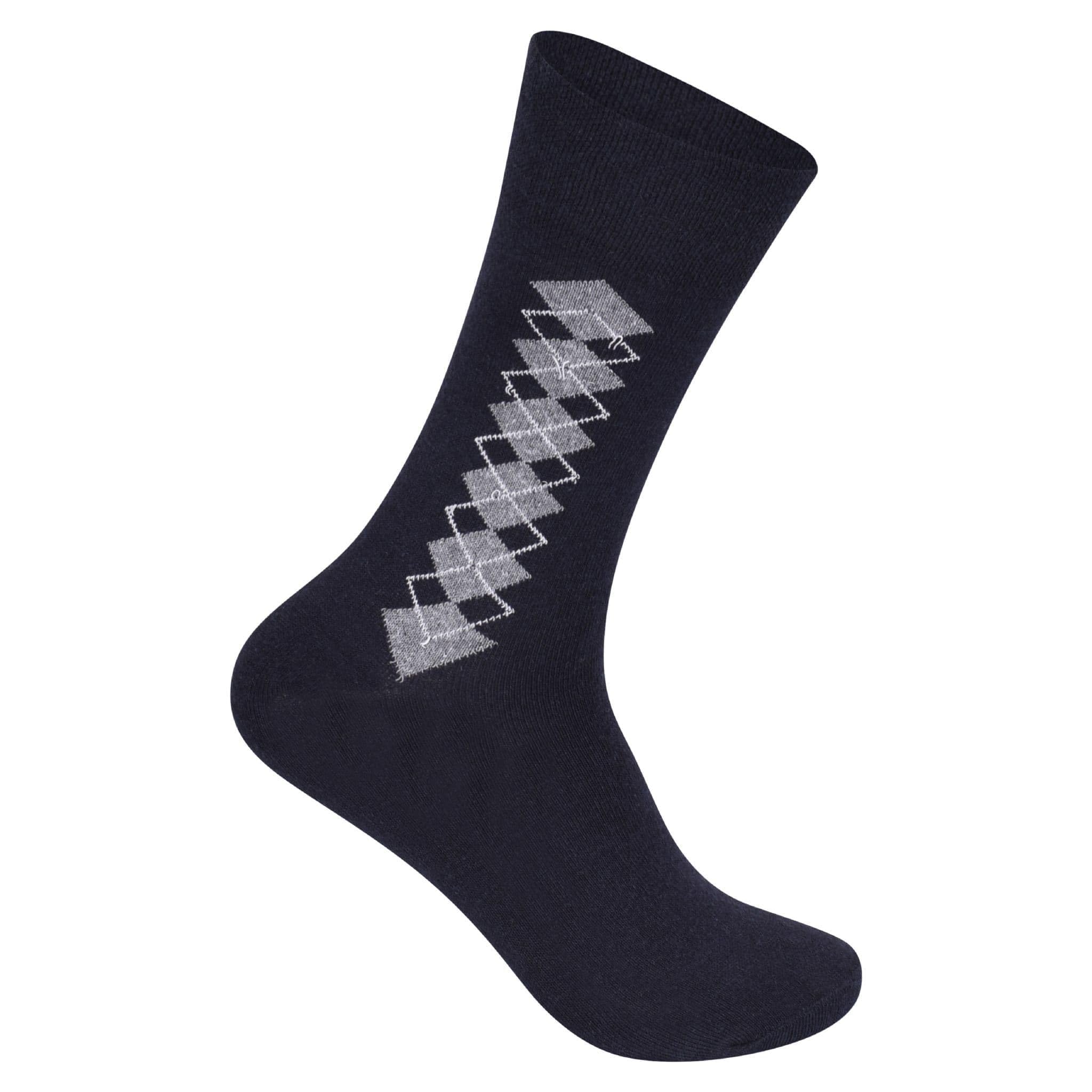 MAYAR STYLES Mens Diabetic Stripy Suit Socks, Non-Elastic Cotton Rich, UK 7-11, Stretchy Circulatory Socks