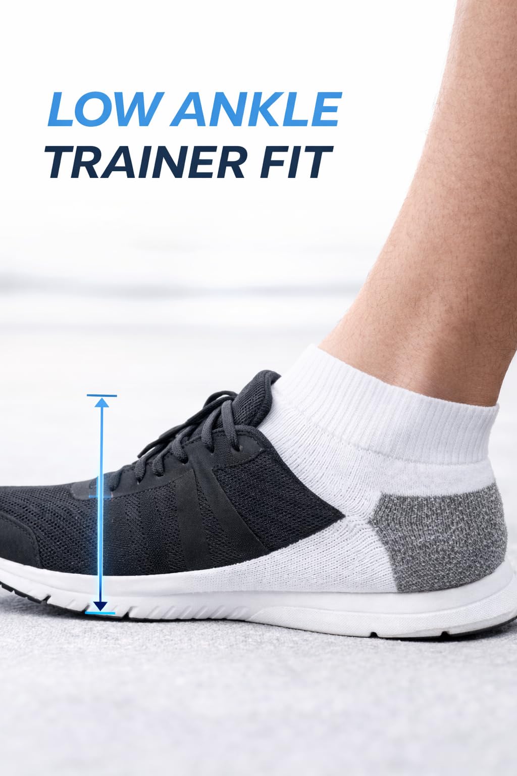 MAYAR STYLES Men’s Ankle Sports Socks – Cushioned Trainer Gym Socks, Breathable Cotton-Rich Low Cut Athletic Socks for Running & Everyday Wear (Multipack)