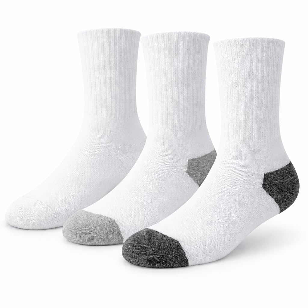 MAYAR STYLES Men’s Mid-Calf Crew Sports Socks – Cushioned Ribbed Cotton Socks for Gym, Work & Everyday Comfort (Multipack Colours)
