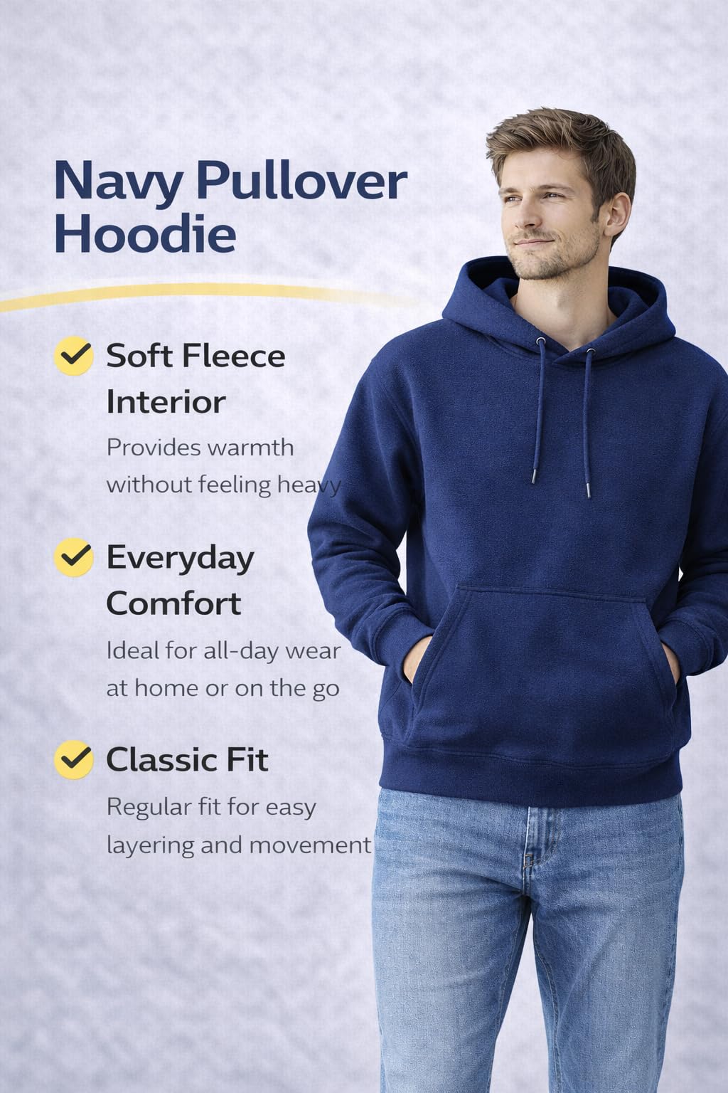 MAYAR STYLES® Men’s Pullover Hoodie Plain Sweatshirt | Soft Warm Fleece Hoodie | Casual Everyday Hoody for Men | S–XXL | Black Grey Charcoal Navy Pink