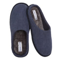 Men's Corduroy Slip On Indoor House Shoes Non Slip Sole Memory Foam Warm Thermal Lined Easy Care Slipper Pair by Sock Stack