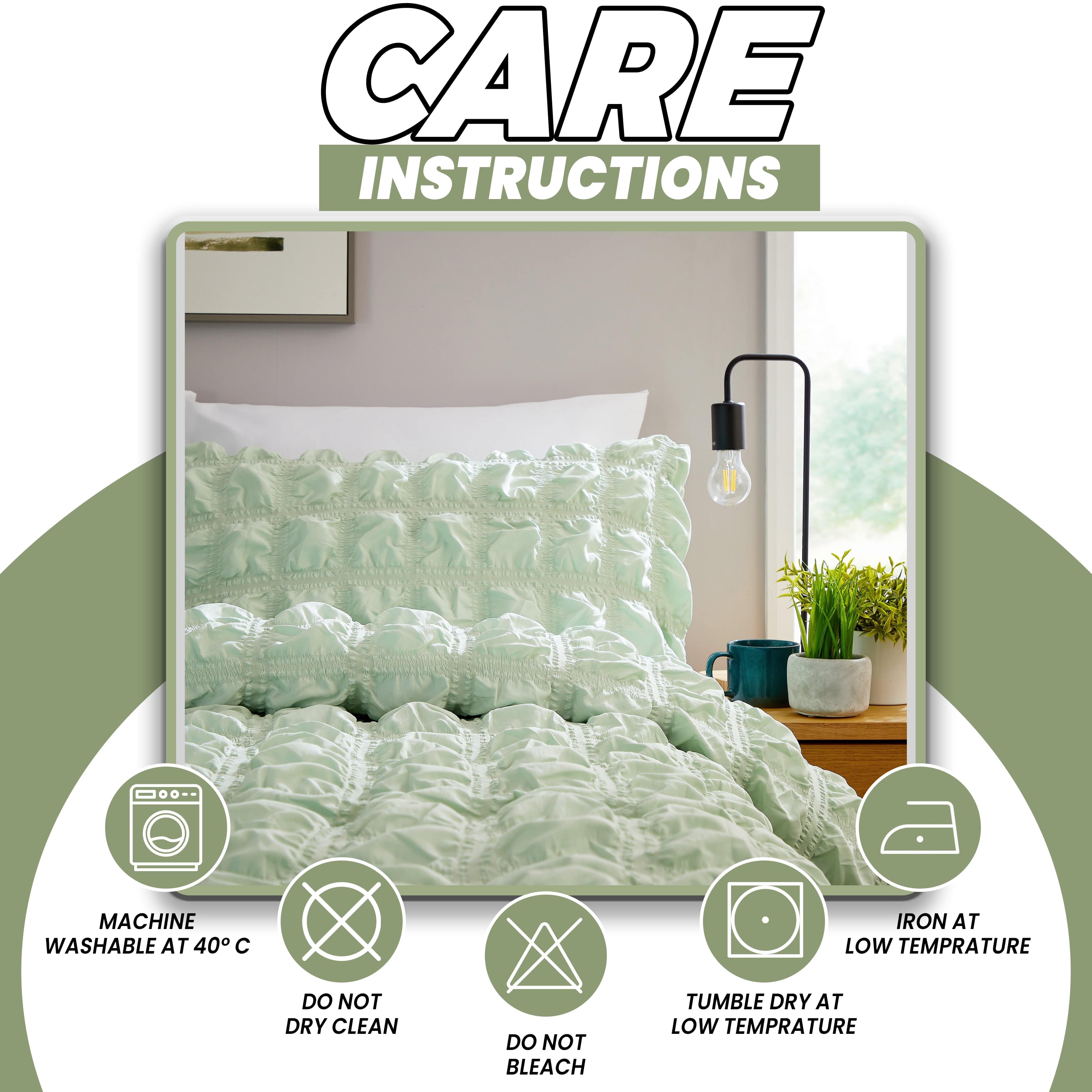 OLIVIA ROCCO Soho Sage Green Microfibre Duvet Cover Set With Pillowcases Easy Care