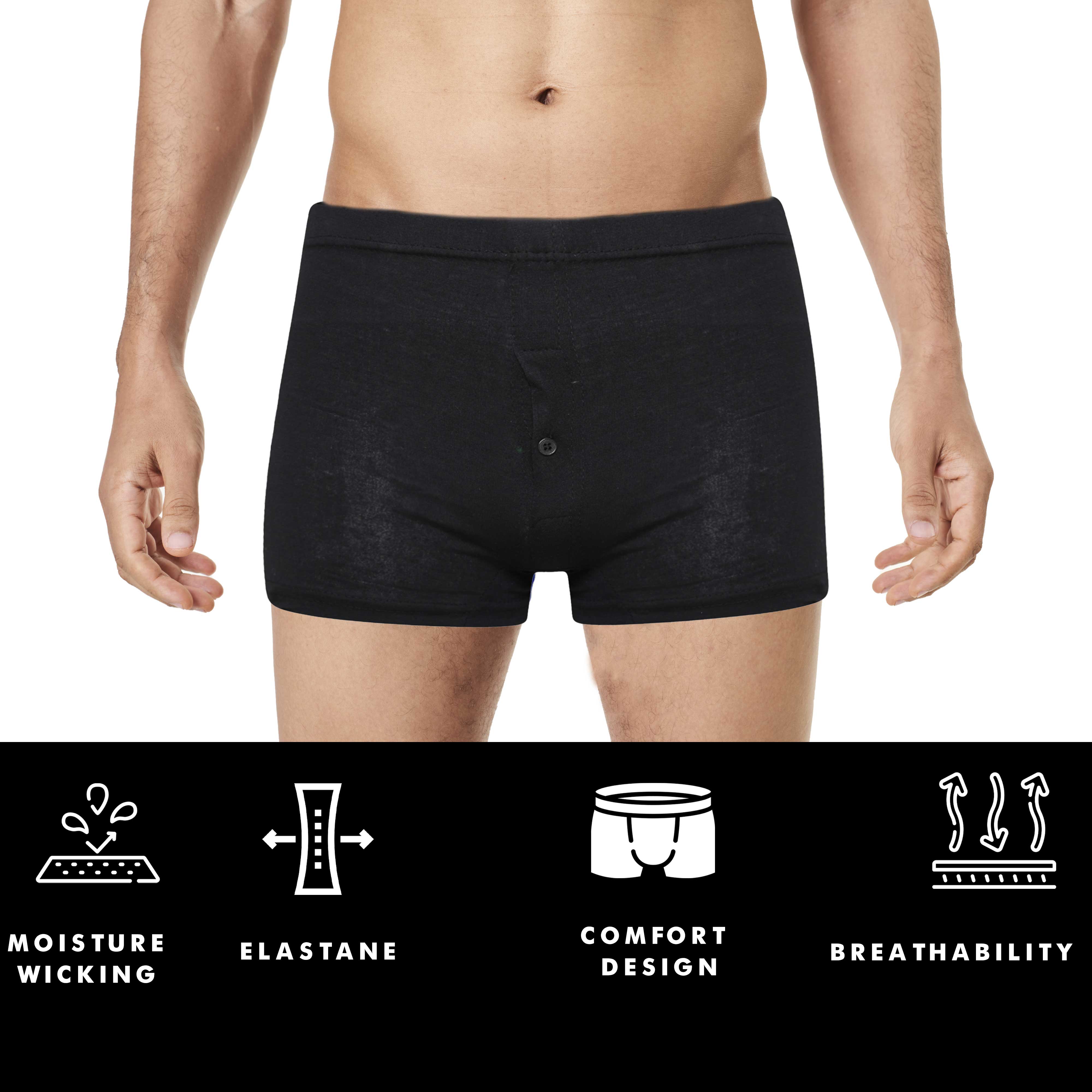 Sock Stack Mens Jersey Boxer Shorts Cotton Rich Classic Fit Breathable Button Fly Pack Of 6 Everyday Comfort For Active Wear